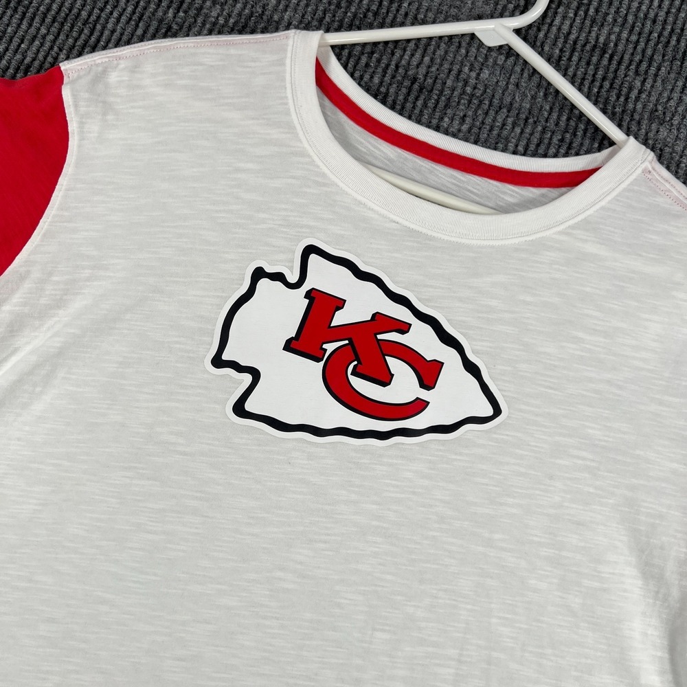 Kansas City Chiefs Shirt Womens XL Extra Large White Short Sleeve Nike NFL